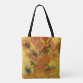 ゴッホ 花瓶とひまわり15本 静物画 トートバッグ (裏面)