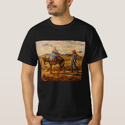 ゴッホ「農民夫婦の朝」 Tシャツ (正面)
