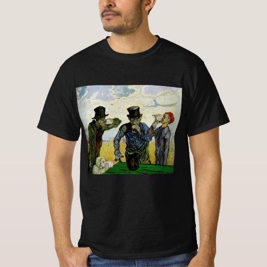 ゴッホ「酒飲み」 Tシャツ (正面)