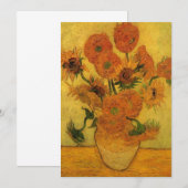 ゴッホ 静物画 花瓶とひまわり 15輪 (正面/裏面)