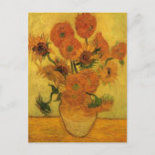 ゴッホ 静物画 花瓶にひまわり15本 ポストカード (正面)