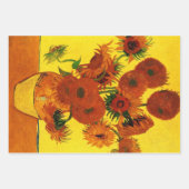 ゴッホ 静物画 花瓶に15本のひまわり ラッピングペーパーシート (正面3)
