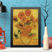 ゴッホ 静物 15本のひまわりの花の花瓶 ポスター