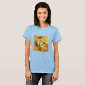 ゴッホ 風の花 幻想的な花と蔦 Tシャツ (正面フル)