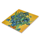 ゴッホ - 黄色い背景のアイリスの花瓶 タイル (側面)