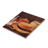 ゴッホ「黄色い麦わら帽子の静物画」 タイル (側面)
