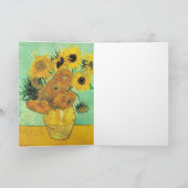 ゴッホ - 12本のひまわりの花瓶 カード (内部)