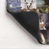 ゴッホ、Vermeer、等の絵画のコラージュ マウスパッド (コーナー)