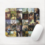 ゴッホ、Vermeer、等の絵画のコラージュ マウスパッド (マウス)