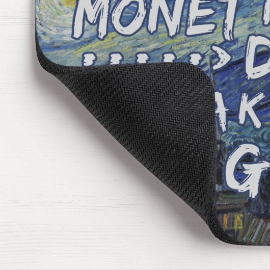 ゴッホMonetはおもしろいな芸術家のしゃれの星明かりの夜のガスを抜きます マウスパッド (コーナー)