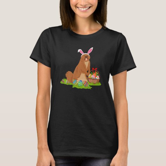 ゴッherイースターエッグ狩りバニーゴッherイースタースンド tシャツ (正面)