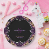 ゴティカダーク魔法モノグラムスペシャルイベント結婚ズ ペーパープレート (パーティー)