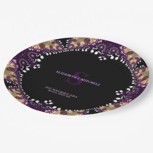 ゴティカダーク魔法モノグラムスペシャルイベント結婚ズ ペーパープレート (アングル)