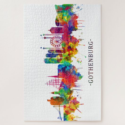 ゴテンブルグスウェーデンスカイライン ジグソーパズル (縦)