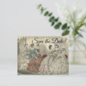 ゴディの1860年の花嫁と花嫁 ポストカード (スタンド正面)