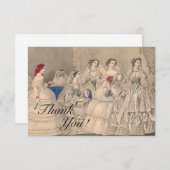 ゴデイ1858年のド結婚レスサンキューカード サンキューカード (正面/裏面)