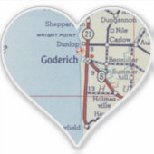 ゴデリッヒオンタリオヴィンテージの地図 シール (正面)