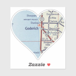 ゴデリッヒオンタリオヴィンテージの地図 シール