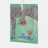 ゴドットガラスオーナメント待ち ガラスオーナメント (正面左)