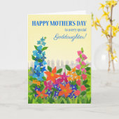 ゴドド娘の母の日の花の庭のカード カード (黄色い花)