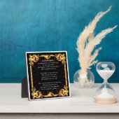 ゴドド娘の詩のプラーク – ブラックデザイン フォトプラーク (インサイチュ)