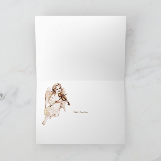 ゴドド娘ヴィンテージアートエンジェルパーソナライズされた シーズンカード (内部)