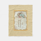 ゴドド娘ヴィンテージアートエンジェルパーソナライズされた フリースブランケット (正面)