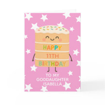 ゴドド娘11誕生日かわいいケーキカスタムピンク