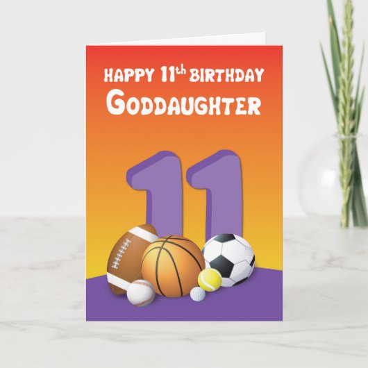 ゴドド娘11誕生日スポーツボール カード (正面)