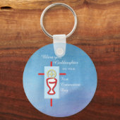 ゴドド娘，第一聖餐式，ターコイズ キーホルダー (正面)