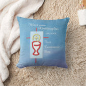 ゴドド娘，第一聖餐式，ターコイズ クッション (ブランケット)