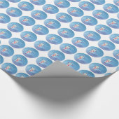 ゴドド娘，第一聖餐式，ターコイズ ラッピングペーパー (角)