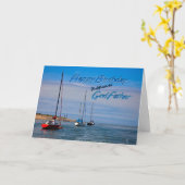 ゴドファテのいかり誕生日カードでの帆船 カード (黄色い花)