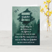 ゴドファーザーの誕生日森の緑の森のために カード (黄色い花)