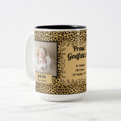 ゴドファーテ誇りを持ったィータアニマルプリントベビー写真 ツートーンマグカップ (正面左)