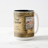 ゴドファーテ誇りを持ったィータアニマルプリントベビー写真 ツートーンマグカップ (正面右)