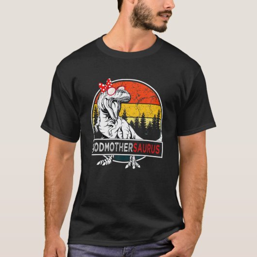 ゴドマザーウルス恐竜おもしろいゴドマザーサウラスFa Tシャツ (正面)