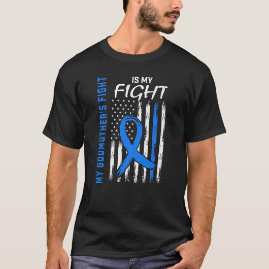 ゴドマザータイプ2型糖尿病認識度米国国旗 Tシャツ (正面)