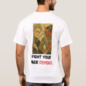 ゴドマザ江戸時代に鬼と戦う Tシャツ (裏面)