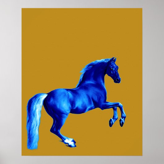 ゴドルフィン・アラビアの孫…青い馬 ポスター (正面)