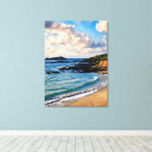 ゴドレヴィの海岸の魅力：地平線の灯台 キャンバスプリント (インサイチュ (ウッドフロア))