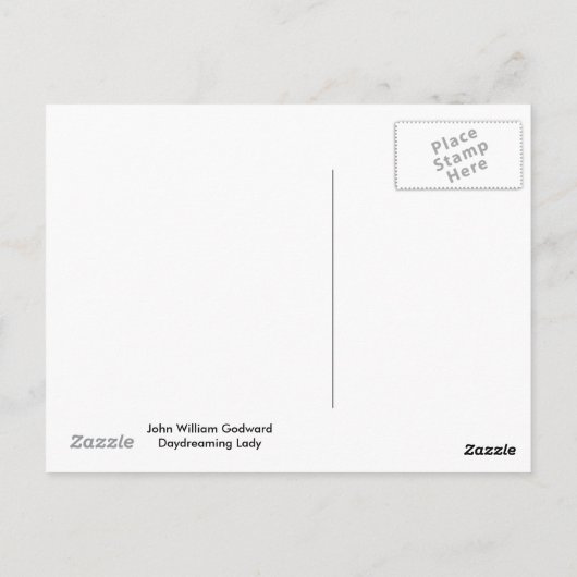 ゴドワードの夢を見るギリシャの婦人 ポストカード (裏面)