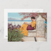 ゴドワード – 岩の上つるの花の下 ポストカード (正面/裏面)