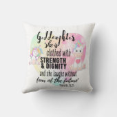 ゴドーターギフトやる気を起こさせる勇気付けられる クッション (裏面)