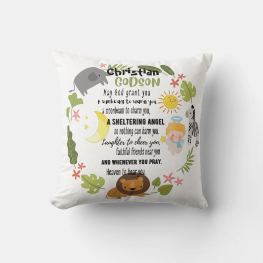 ゴドーターギフトやる気を起こさせる勇気付けられる クッション (正面)