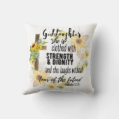 ゴドーターギフトやる気を起こさせる勇気付けられる クッション (裏面)