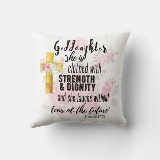 ゴドーターギフトやる気を起こさせる勇気付けられる クッション (裏面)