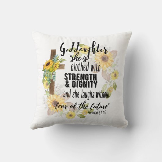 ゴドーターギフトやる気を起こさせる勇気付けられる クッション (裏面)