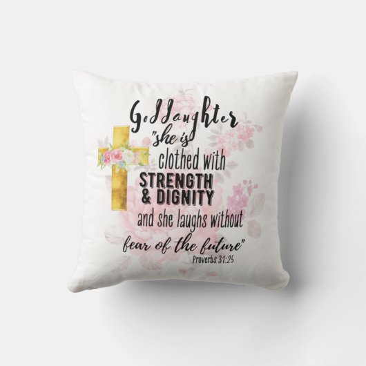 ゴドーターギフトやる気を起こさせる勇気付けられる クッション (裏面)