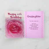 ゴドーター – ハッピーサス誕生日 – ピンクローズ カード (内部)